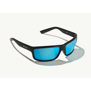 Bajio Nippers Sunglasses Polarized in Black Matte with Blue Plastic